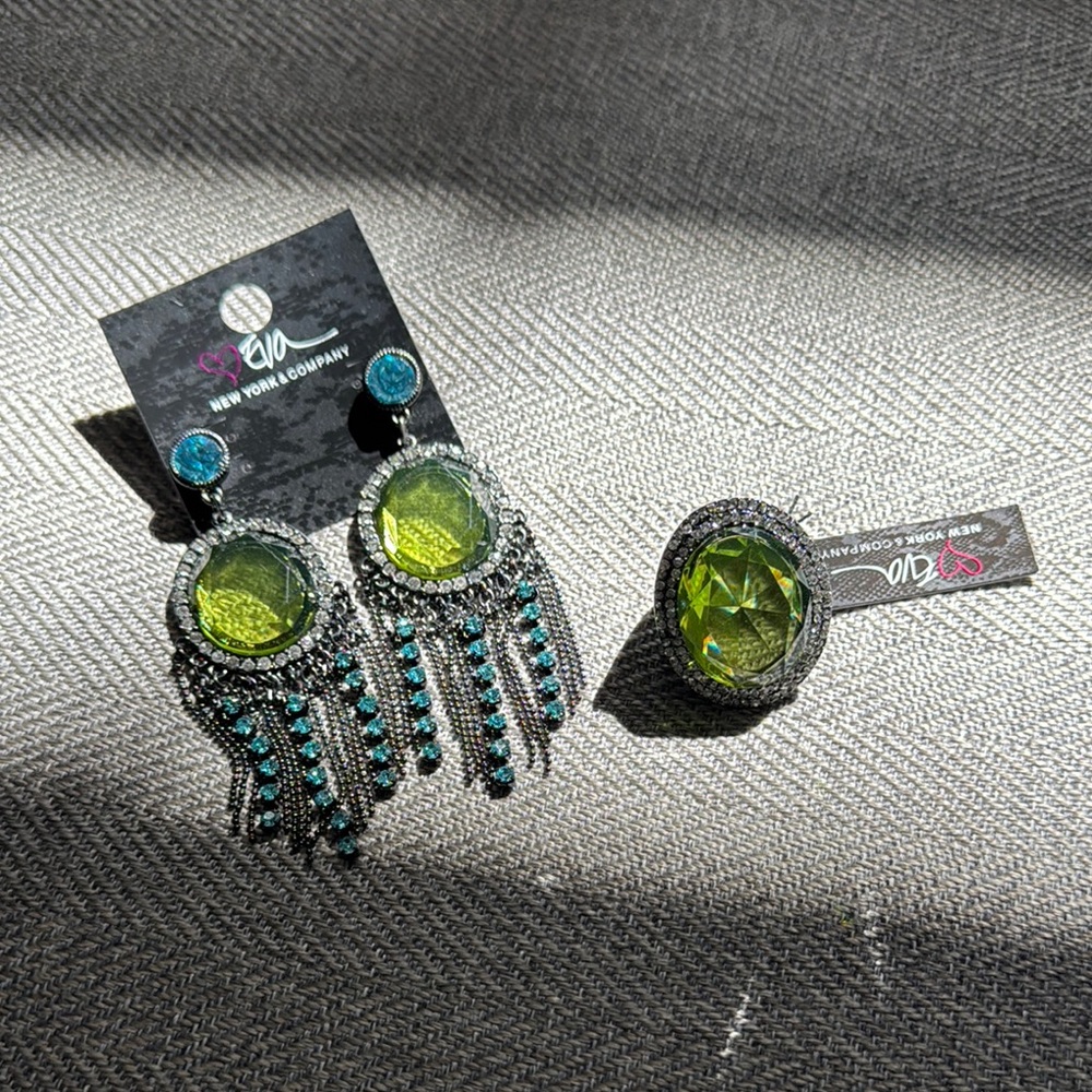 Elegant Earrings and Ring Set